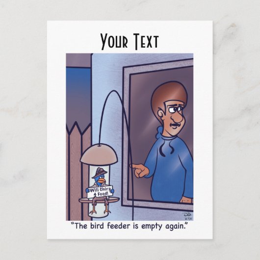 Vogelzuführungskarte Postkarte (Vorderseite)