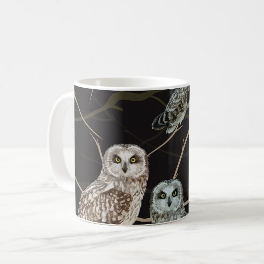 Vogelzweig: Vogelperche. Kaffeetasse (Vorderseite Links)