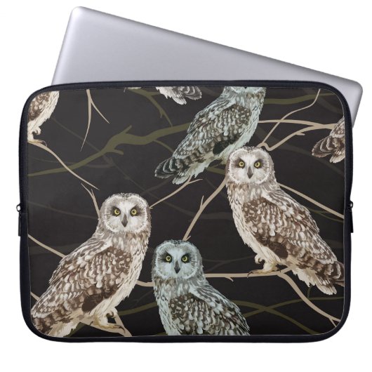 Vogelzweig: Vogelperche. Laptopschutzhülle (Vorderseite)