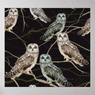 Vogelzweig: Vogelperche. Poster