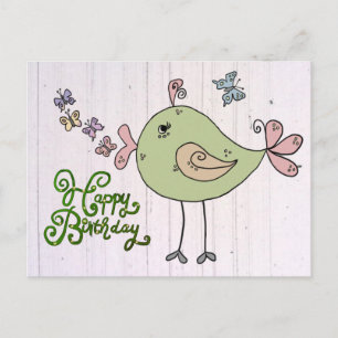 Vogelzwitschern Postkarte