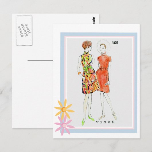 Vogue 1976 postkarte (Vorne/Hinten)
