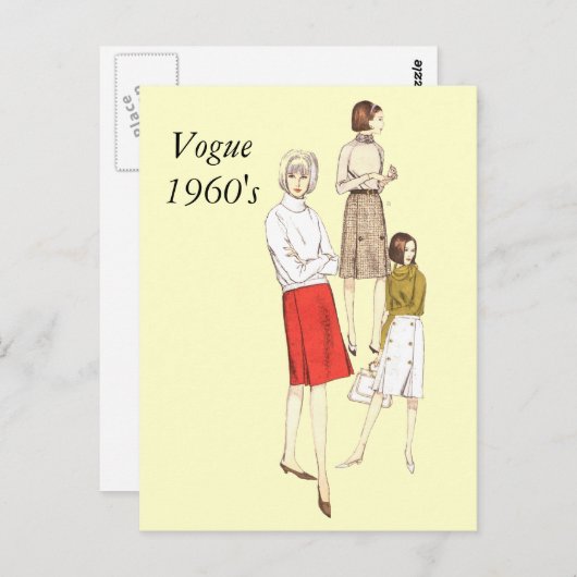 Vogue der 60er, Vogue1960er Postkarte (Vorne/Hinten)