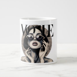 Vogue Fashion Girl Kaffeetasse | Luxus Ästhetik M Jumbo-Tasse
