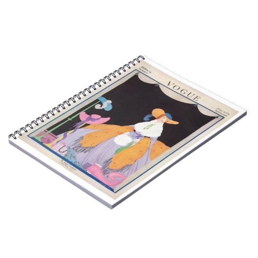 Vogue-Magazin-Cover mit einer Frau im Mantel Notizblock (Linke Seite)