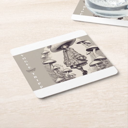 Vogue Tripp Rechteckiger Pappuntersetzer (angewinkelt)