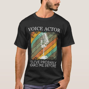 Voice Actor Shirt Vintage Microphone design