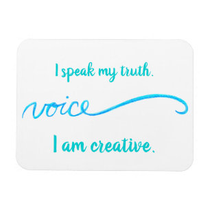 "Voice" Blue Throat Chakra Inspirierend Words Magn Magnet