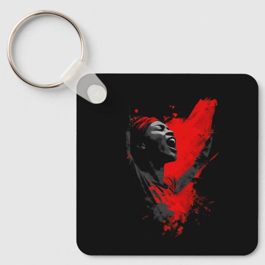 Voice in Red Schlüsselanhänger (Vorderseite)