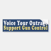 Voice Outrage Support Gun Control Bumper Sticker Autoaufkleber (Vorne)