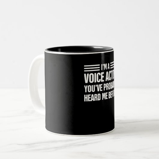 Voice-over-Künstler Voice-Schauspiel Premium-Gesch Zweifarbige Tasse (Vorderseite Links)