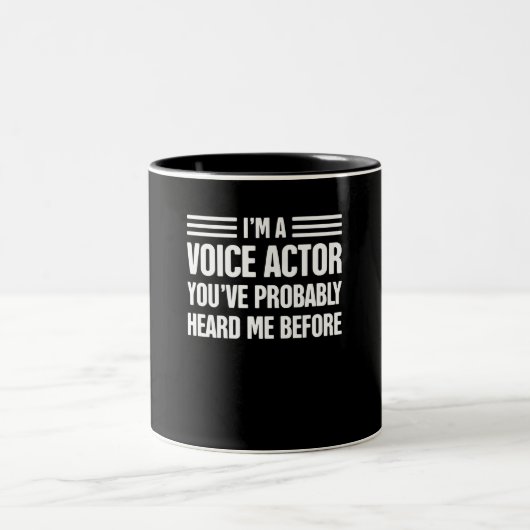 Voice-over-Künstler Voice-Schauspiel Premium-Gesch Zweifarbige Tasse (Mittel)