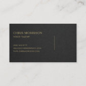 Voice Talent Visitenkarte (Rückseite)
