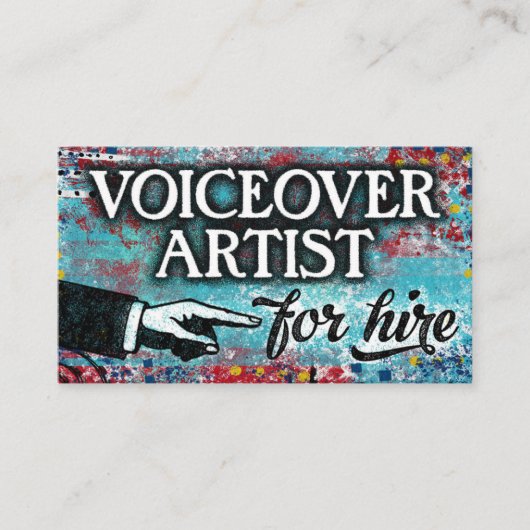 Voiceover Artist for Miire Business Cards - Blau Visitenkarte (Vorderseite)