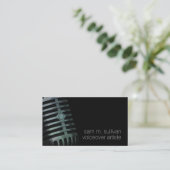 Voiceover Artiste Vintages Mikrofon Entertainment Visitenkarte (Stehend Vorderseite)