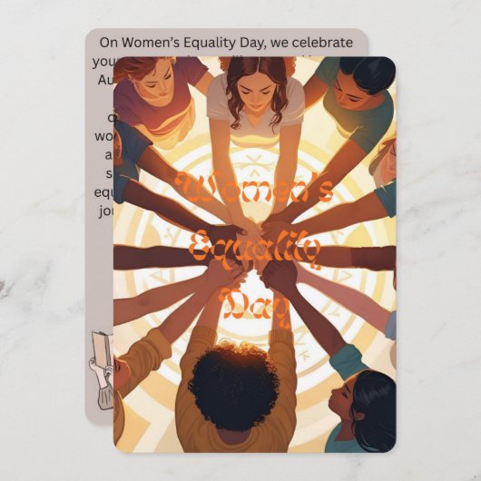 “Voices of Equality: A Tribute to Women's Power” Einladung (Vorne/Hinten)