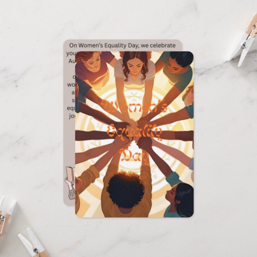 “Voices of Equality: A Tribute to Women's Power” Einladung (Vorderseite/Rückseite Beispiel)