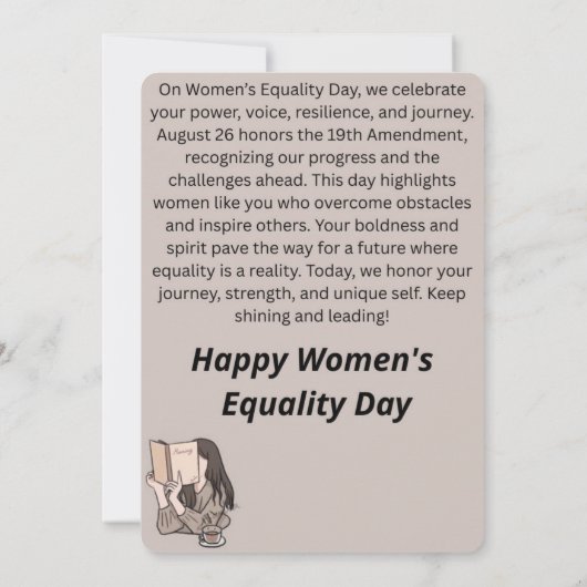 “Voices of Equality: A Tribute to Women's Power” Einladung (Rückseite)