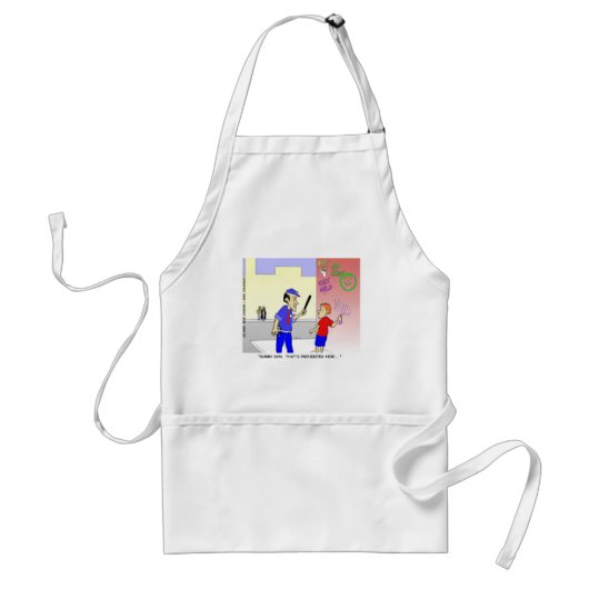 Void Graffiti Funny Police Cartoon Geschenke & T-S Schürze (Vorne)