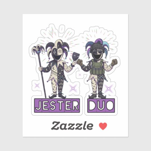 Void Jester Club Duo Aufkleber (Blatt)