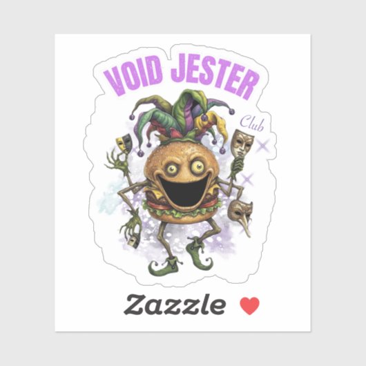 Void Jester Club - Freund Burger Aufkleber (Blatt)