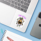 Void Jester Club - Freund Burger Aufkleber (Laptop mit iPhone)
