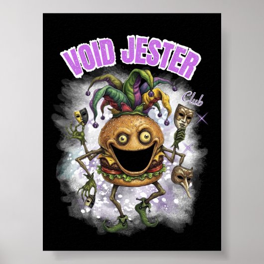 Void Jester Club - Freund Burger dunkel Poster (Vorne)