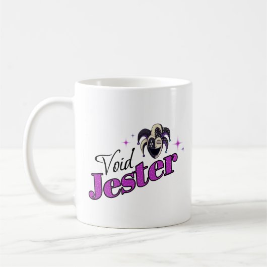 Void Jester Club – Lachender Chaos-Narr Kaffeetasse (Links)