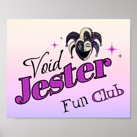 Void Jester Club – Lachender Chaos-Narr Poster (Vorne)