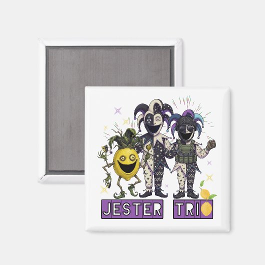 Void Jester Club Trio Magnet (Vorderseite/Rückseite)