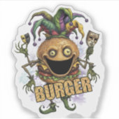 Void Jester Freund Burger Aufkleber (Vorderseite)