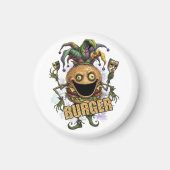 Void Jester Freund Burger weiß Magnet (Vorne)