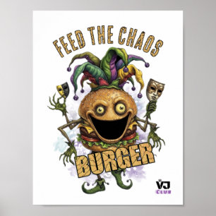 Void Jester Freund Burger weiß Poster
