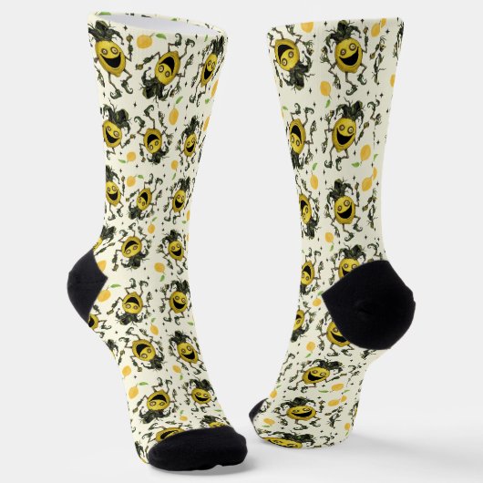Void Jester Freund Lemon Muster Socken (Gewinkelt)