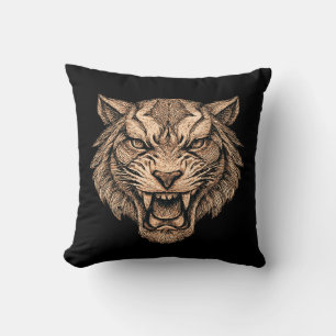 Void Tiger Abstractes Machtsymbol   Kühne Stärke  Kissen
