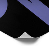 VOID Typografie Poster Surreal Schwarz und Lila (Ecke)