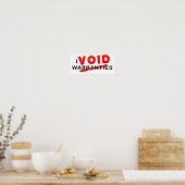 Void Warranties Funny Poster (Küche)