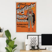Voigtlander Ziel Fernrohre ~Vintage Camera Ad Poster (Heimbüro)