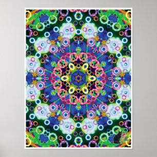 Voila Kinetic Collage Kaleidoscope Poster