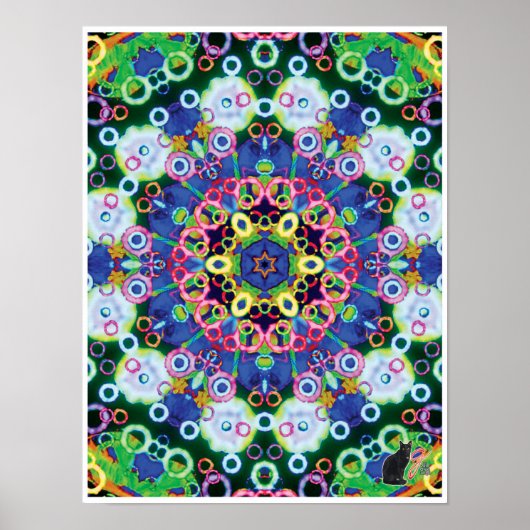 Voila Kinetic Collage Kaleidoscope Poster (Vorne)