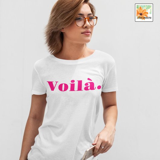 Voilà Shirt, französisches Spenden, Paris Word T-Shirt