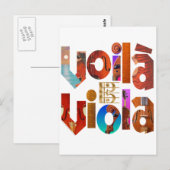 Voilà Viola! Postkarte (Vorne/Hinten)