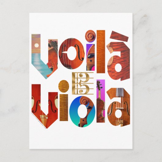 Voilà Viola! Postkarte (Vorderseite)