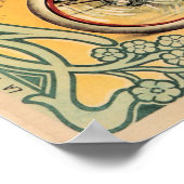 Voiturette La Mouche Automotive Vintage Car Poster (Ecke)