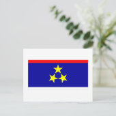 Vojvodina-Flagge Postkarte (Stehend Vorderseite)