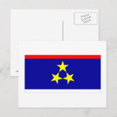 Vojvodina-Flagge Postkarte (Vorne/Hinten)