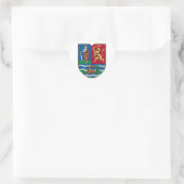 Vojvodina grb, Wappen Herz-Aufkleber (Tasche)