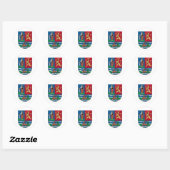 Vojvodina grb, Wappen Runder Aufkleber (Blatt)