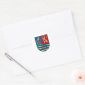 Vojvodina grb, Wappen Runder Aufkleber (Umschlag)