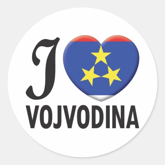 Vojvodina-Liebe Runder Aufkleber (Vorderseite)